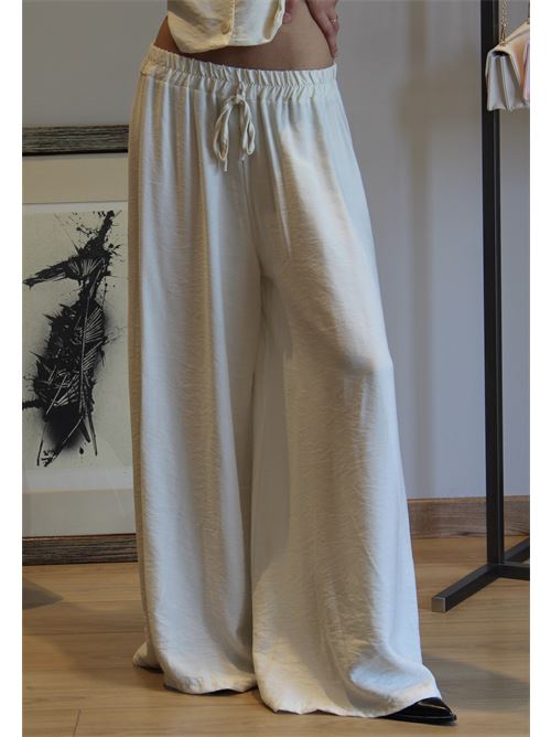 Pantalone a palazzo con coulisse DIECI MINUTI | 11482